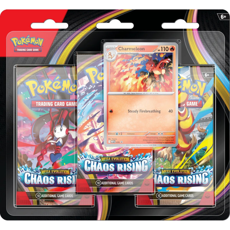 Pokémon: Mega Evolution Chaos Rising: 3-pack Blister