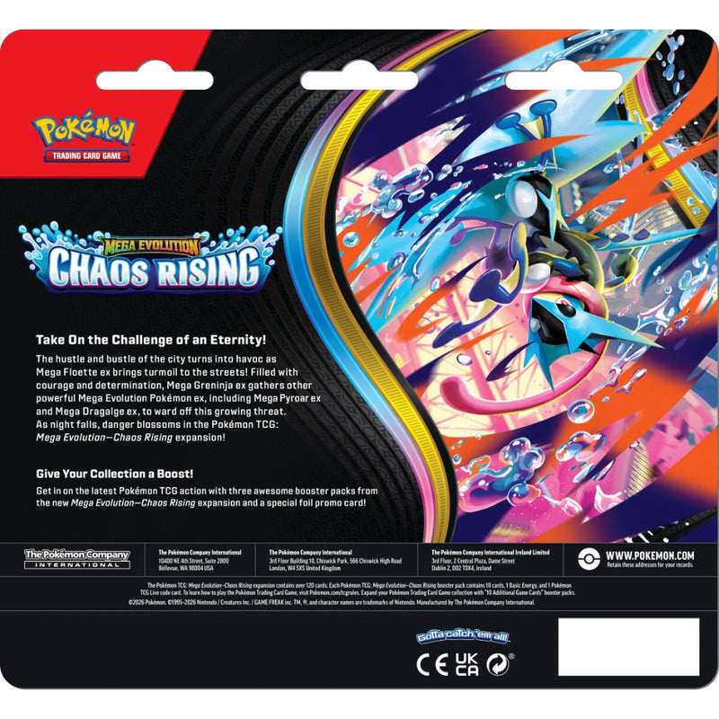 Pokémon: Mega Evolution Chaos Rising: 3-pack Blister