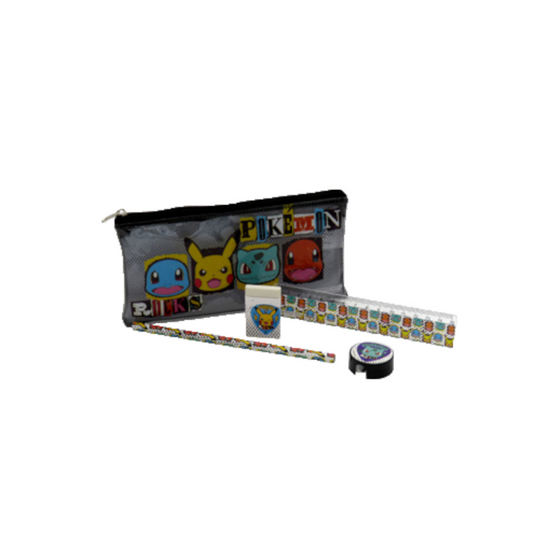 Pokémon - Plastic Pencil Case with Stationery