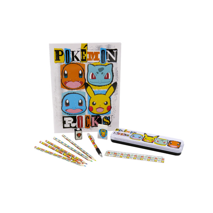 Pokémon - Stationery Set with Metal Pencil Case