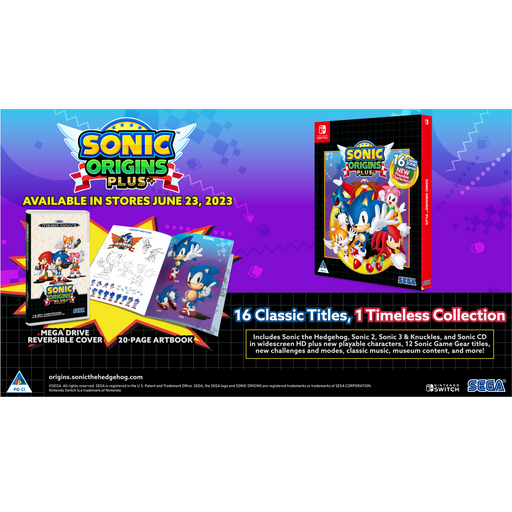 Sonic Origins Plus Nintendo Switch Contents