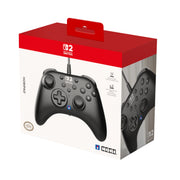 Packaging for HORIPAD Turbo for Nintendo Switch 2 - Black with the controller visible in the box.