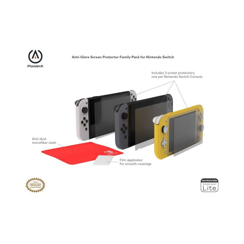 Anti-glare Screen Protection Family Pack for Nintendo Switch