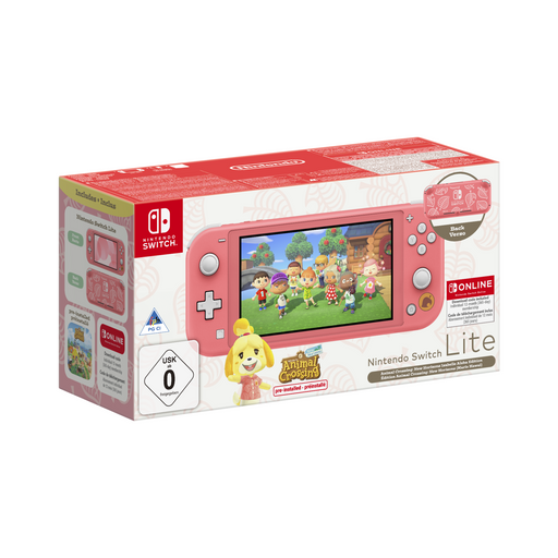 Nintendo Switch Lite Animal Crossing: New Horizons Isabelle Aloha Edition Boxshot (front)