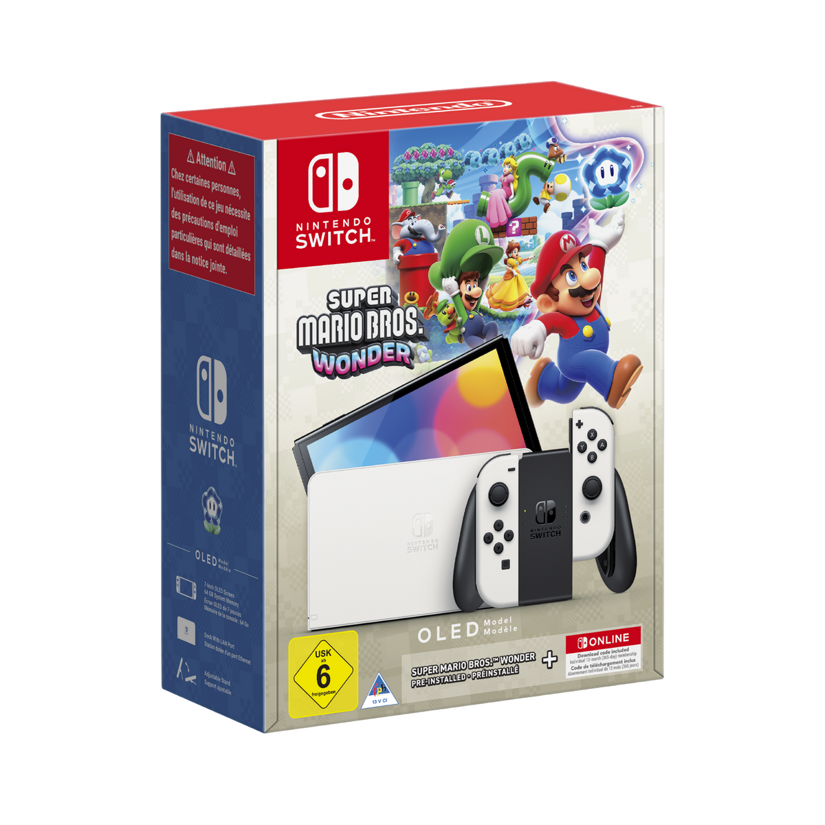 Nintendo Switch OLED Model (White) + Super Mario Bros. Wonder