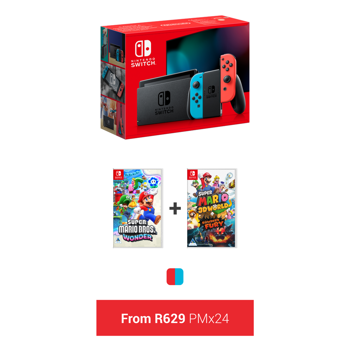 Get a Nintendo Switch & Super Mario Bundle from R629pmx24* with 2GB ...