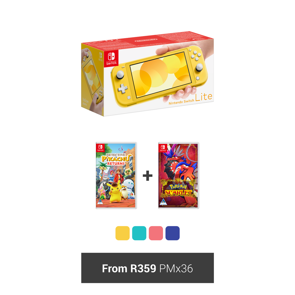 Get a Nintendo Switch Lite Pokémon Bundle Deal from R359pmx36 Get a Nintendo Switch Lite Pokémon Bundle Deal from R359pmx36