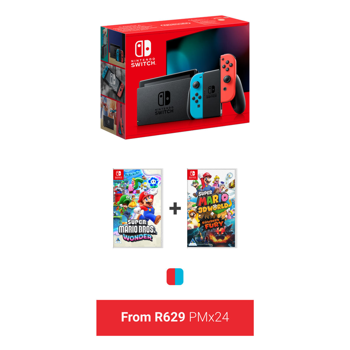 Get a Nintendo Switch & Super Mario Bundle from R629pmx24* with