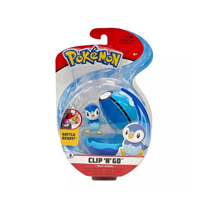 Pokemon Clip 'N Go Piplup & Dive Ball
