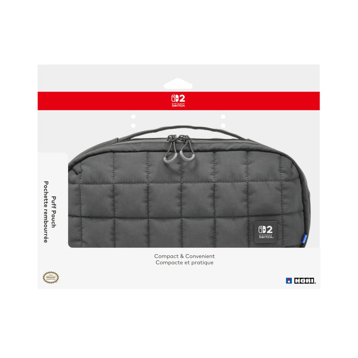 The product image shows a black, padded pouch designed for the Nintendo Switch 2, with compartments and a handle for carrying.