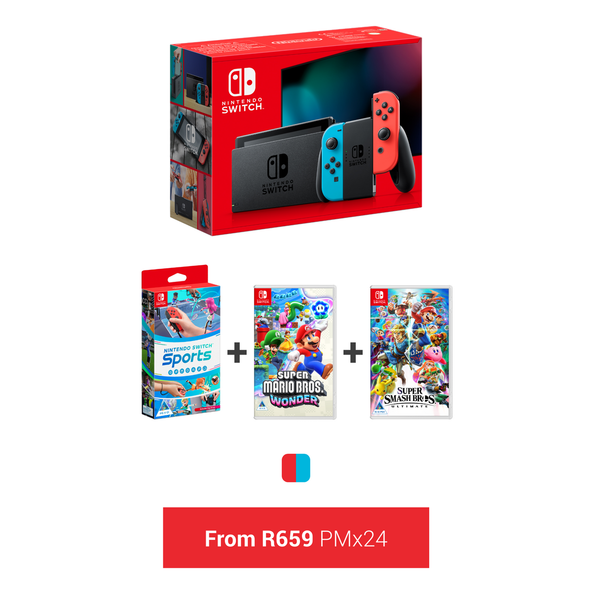 Get a Nintendo Switch Family Bundle from R659pmx24* with 5GB Data Get a Nintendo Switch Family Bundle from R659pmx24* with 5GB Data