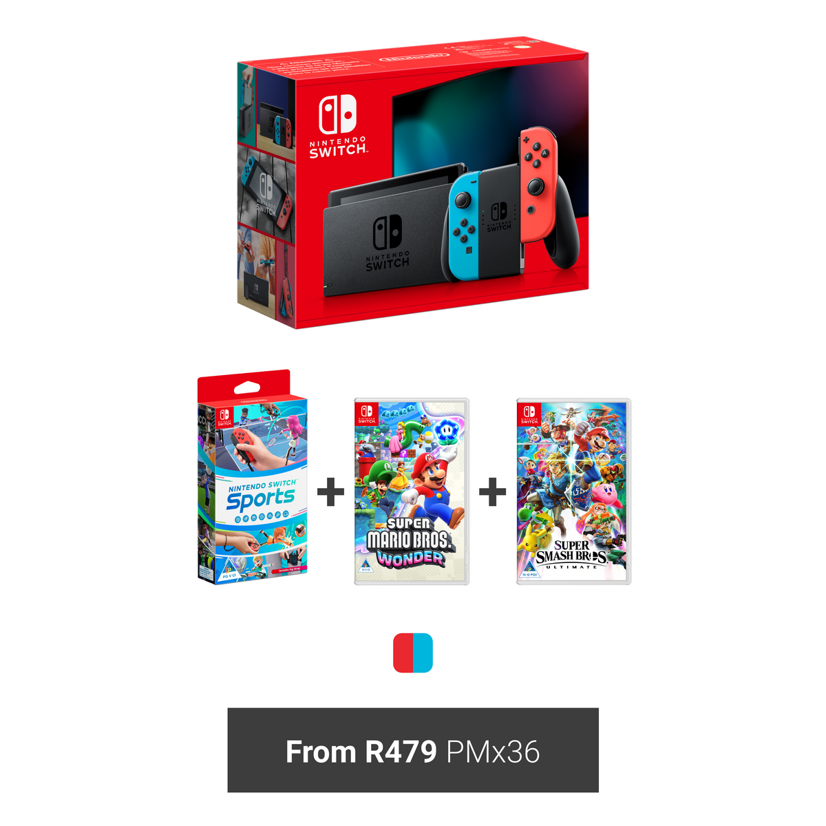 Get a Nintendo Switch Family Bundle from R479pmx36* with 5GB