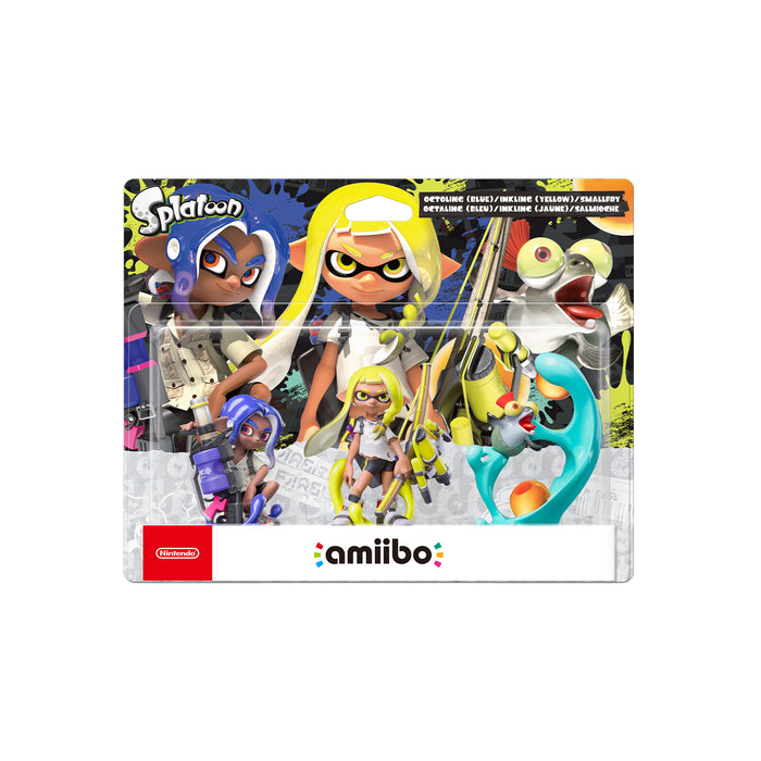 Splatoon 3 Triple Pack amiibo: Octoling (Blue), Inkling (Yellow) and Smallfry (Splatoon Collection)