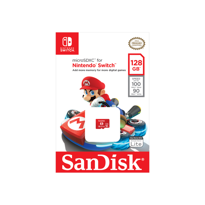 SanDisk microSDXC Card for Nintendo Switch - 128GB SD Card packshhot