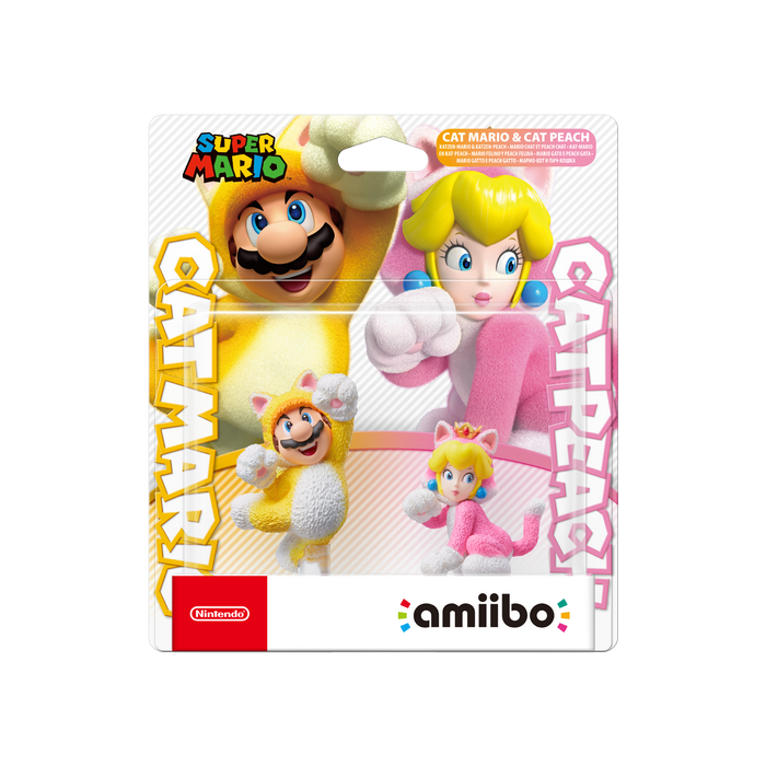 Cat Mario and Cat Peach Double Pack amiibo (Super Mario Collection)