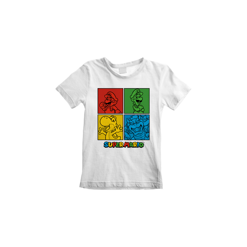 Super Mario Character Squares Kids T-shirt