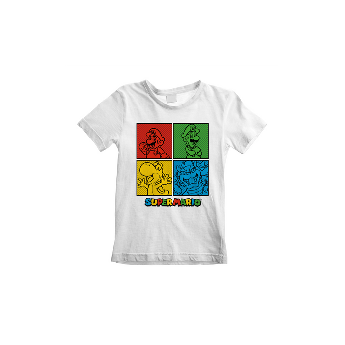 Super Mario Character Squares Kids T-shirt